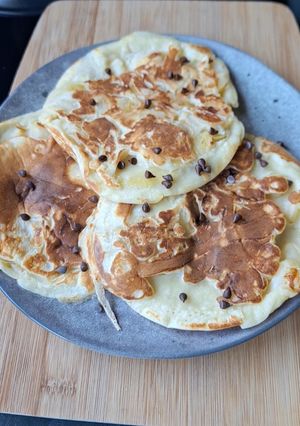 Une photo de Crêpes épaisses et moelleuses aux pommes caramélisées
