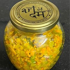 A picture of Instant Amla, Fresh Haldi & Green Chili Pickle.