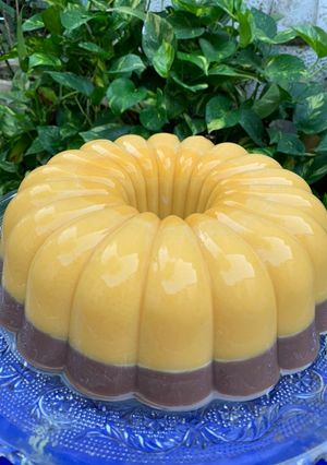 Foto resep Pudding labu lapis coklat