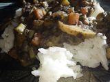 Arroz con salsa de frijol negro