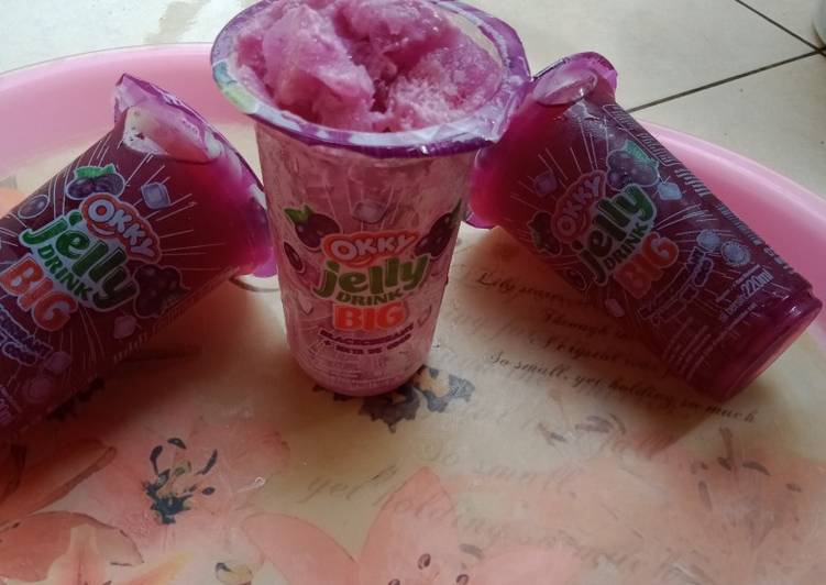 Resep Ice cream Okky jelly drink Anti Gagal