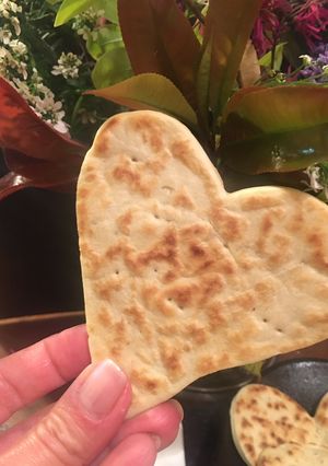 A picture of Heart-Shaped Flatbreads (No Yeast, No Lard).