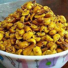 Masala peanuts A picture of Masala peanuts.