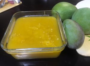 Una foto de Dulce de mango verde
