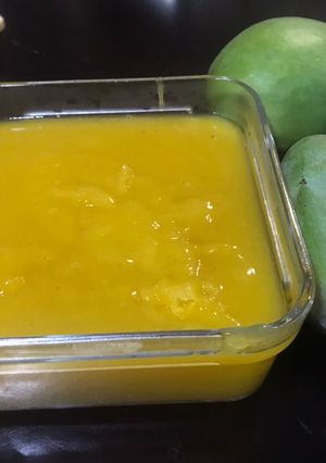 Una foto de Dulce de mango verde
