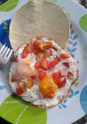 Una foto de Huevos estrellados estilo Jessi