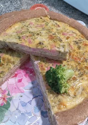 Una foto de Tarta Integral de Brócoli y Jamón