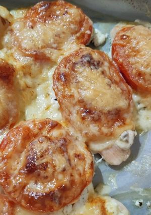 Paradicsomos sajtos csirkemell recept fotója