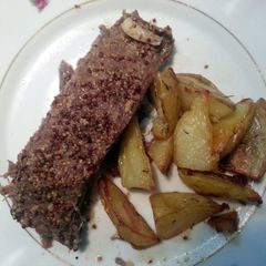 A picture of Skirt meat w/ Mustard.