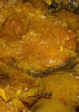 A picture of Rohu fish curry.