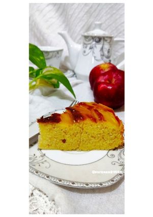 عکسی از دستور کیک سیب برگردان