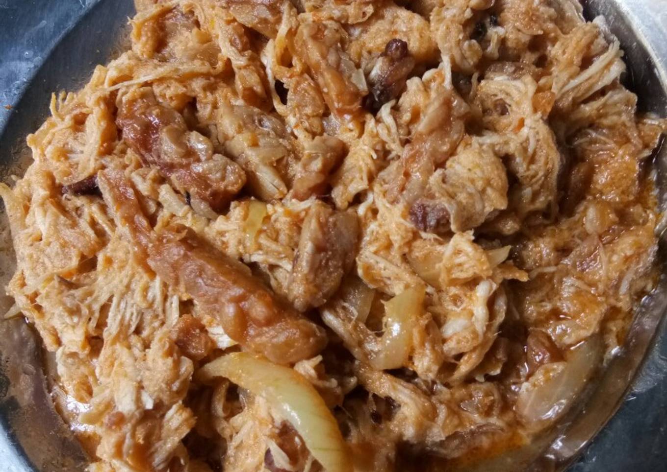 Balado ayam suwir ples tempe
