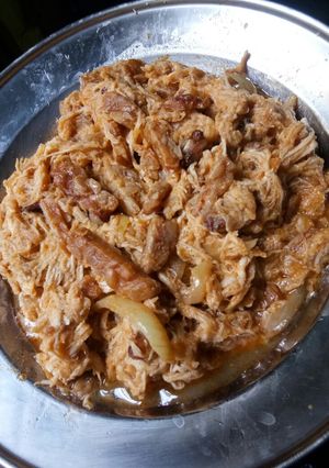 Foto resep Balado ayam suwir ples tempe