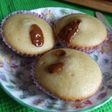 Bollitos volcán de coco y dulce de leche