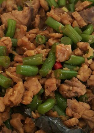 Foto resep Tumis buncis tempe ayam