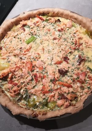 Une photo de Quiche saumon poireaux