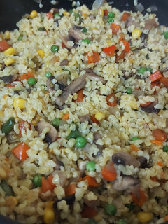 Gombás-zöldséges bulgur recept fotója