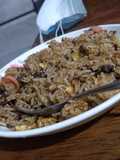 Arroz chaufa de sangrecita de pollo