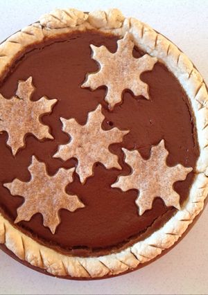 A picture of Mom's Pumpkin Pie.