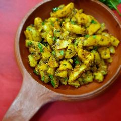 A picture of Jeera aloo.