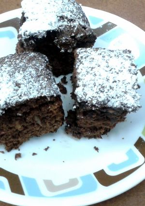 A picture of My mom's Brownies.