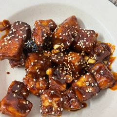 A picture of Crunchy spicy Gojujang Tofu.