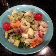 A picture of Vegetarian Tri Color Tortellini Pasta Salad.