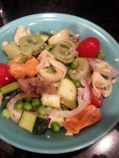A picture of Vegetarian Tri Color Tortellini Pasta Salad.