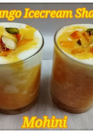 A picture of Mango icecream shake.