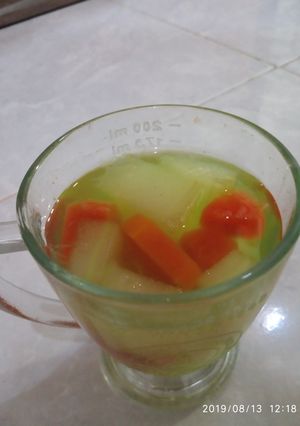 Foto resep Es blonceng + pepaya manis asem segar 😊😊