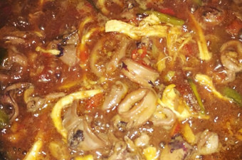Resep Cumi ayam suir pedas manis, Enak