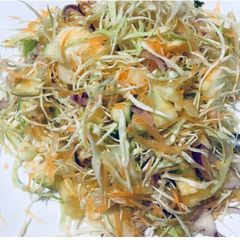 Cabbage apple cucumber salad A picture of Cabbage apple cucumber salad.