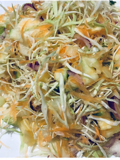 A picture of Cabbage apple cucumber salad.