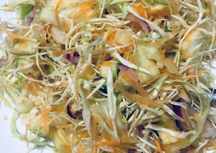 Step-by-Step Guide to Prepare Super Quick Homemade Cabbage apple cucumber salad