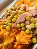 ARROZ CON SALSA, QUESO Y POLLO EN TROZOS 🍚🥫🧀🍗(Arroz con pollo para los más chicos) 🍚🍗🧒🏻👦🏼👧🏻👦🏼🥕🫛
