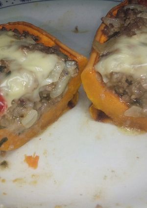 Una foto de Calabaza/coreano relleno