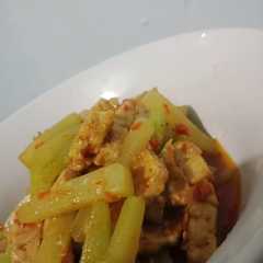 A picture of Tumis pedas labusiam & tempe.