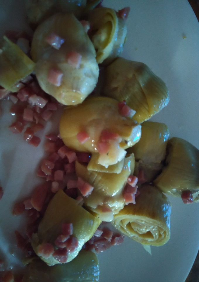 Una foto de Alcachofas con jamón