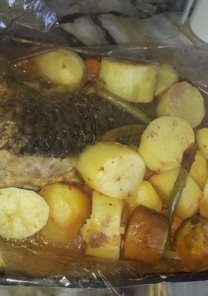 Una foto de Estofado de carpa al horno con verduras