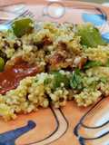 Cuscuz Marroquino com quiabo e tomate