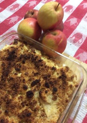 Una foto de Crumble de manzanas para diabéticos🍎🍎🍎🍎
