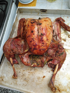Una foto de Pavo al horno
