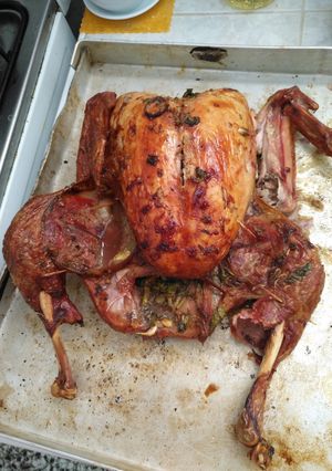 Una foto de Pavo al horno