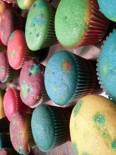 A picture of Rainbow Cake.