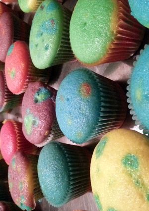 A picture of Rainbow Cake.