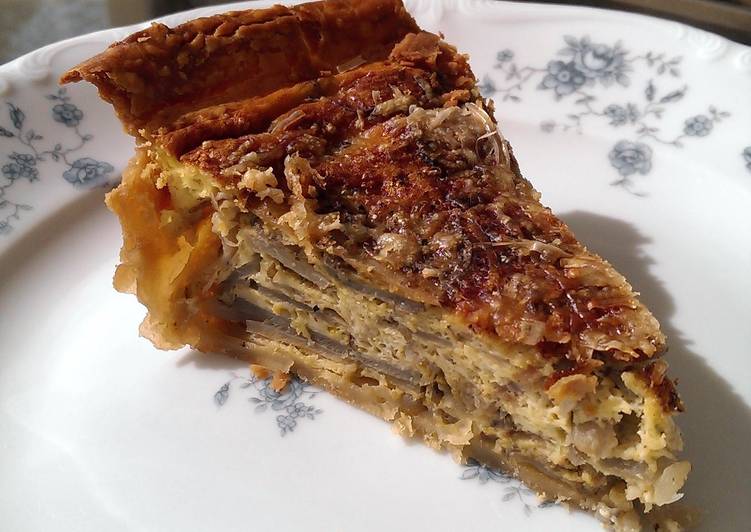 Recipe of Quick Sunchoke (Jerusalem Artichoke) and Leek Breakfast Pie