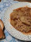 Guiso de garbanzos, papas y arroz