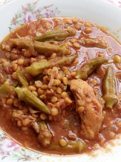 عکسی از دستور خورشت بامیه