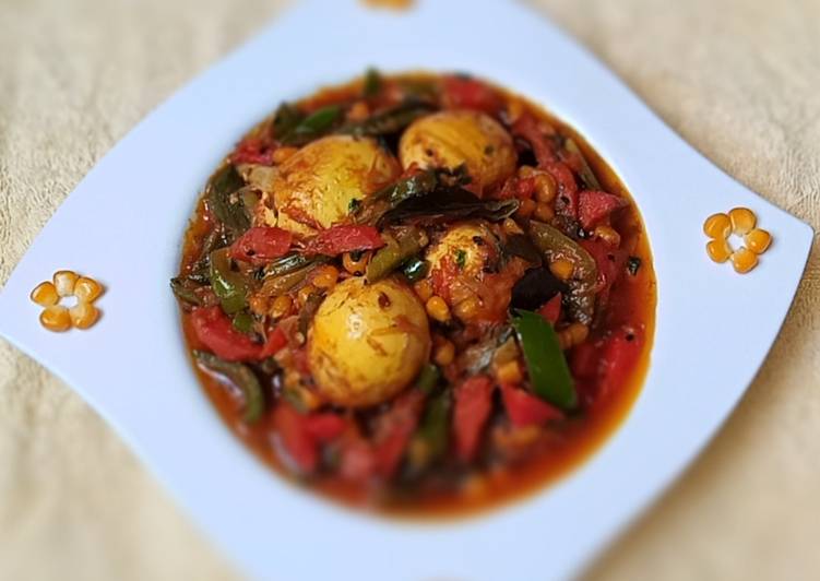 Anda Sabzi (egg vegetables)