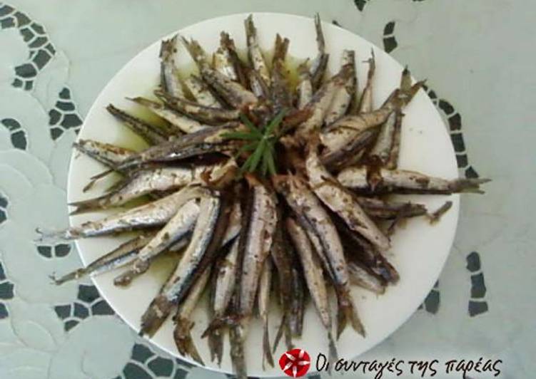 Fragrant anchovies in the oven